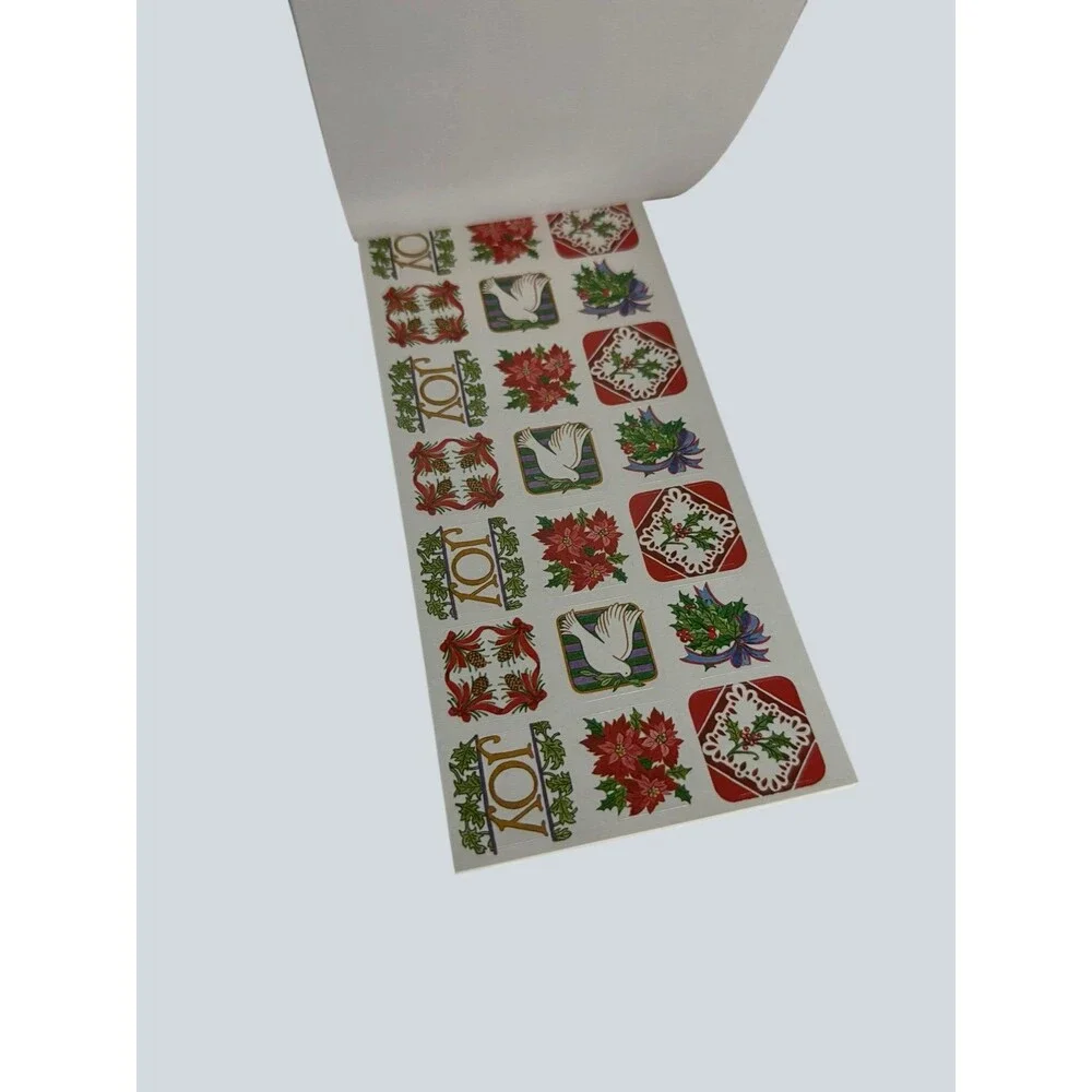 Vintage Color Clings 168 Holiday Stickers Book Christmas Sticker Collection Pape